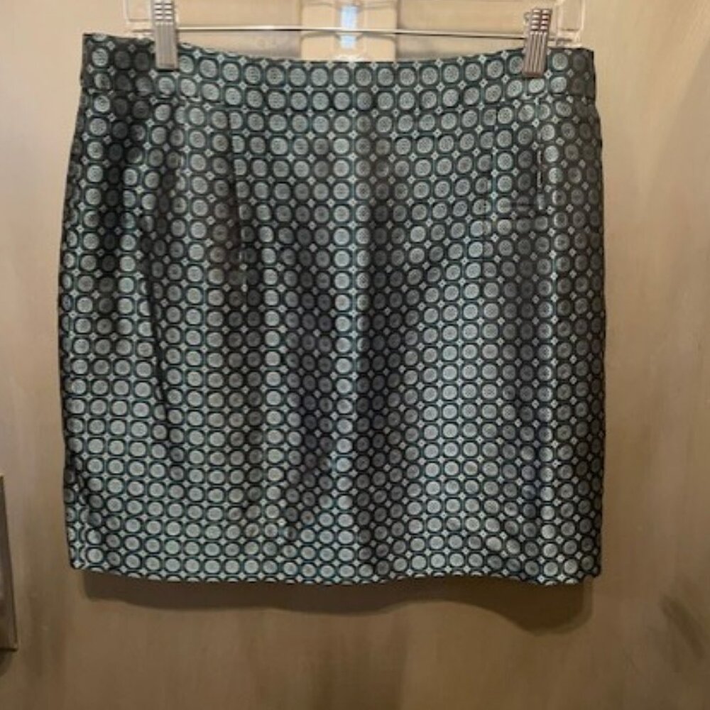 J. Crew Collection retro jade foulard silk mini skirt - Picture 9 of 16
